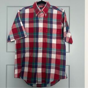 GANT Men’s Medium Madras Plaid Button Down Shirt Multicolor Casual